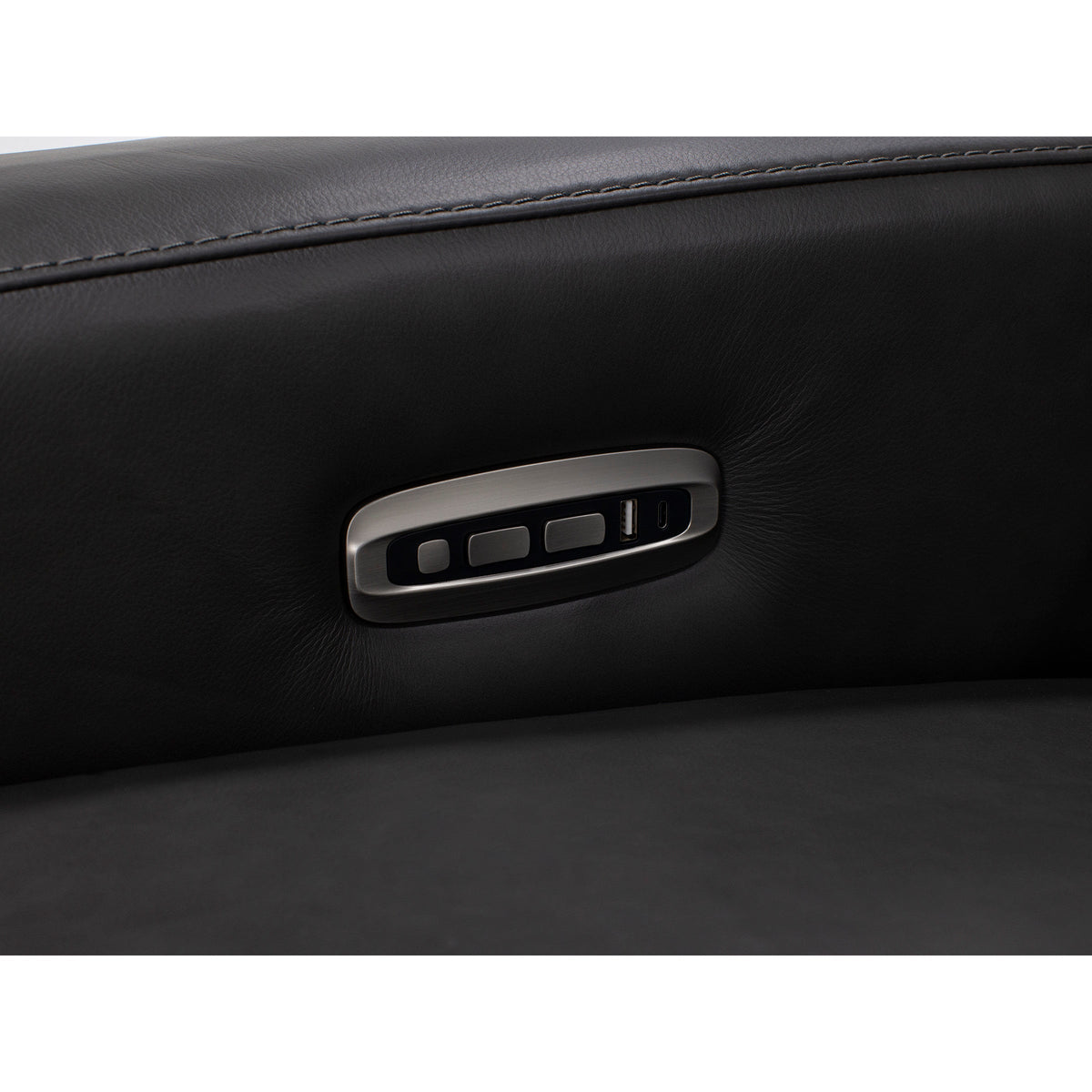Acadia Leather Power Headrest Zero Gravity Reclining Sofa