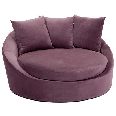 Low profile round circle lounger, spring green