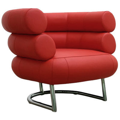 Modern curved accent armchair