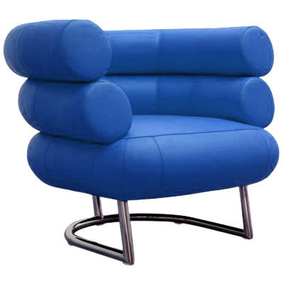 Modern curved accent armchair