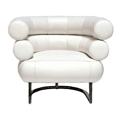 Modern curved accent armchair