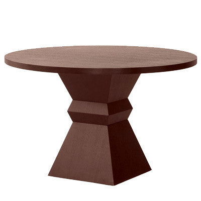 Modern round pedestal dining table