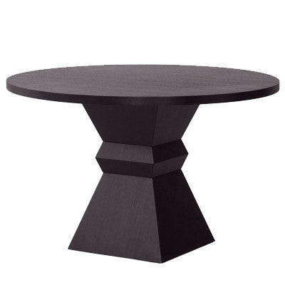 Modern round pedestal dining table