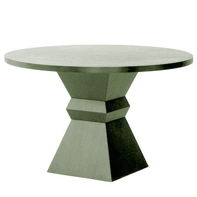 Modern round pedestal dining table